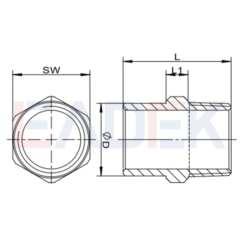 LT-04C Welding-Hex Nipple BT-M drawing LT-04C Welding-Hex Nipple BT-M drawing
